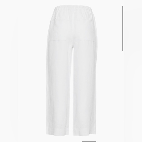 NWT Aritzia Little Moon Carlo Linen Pant White Small Organic linen relaxed pants - Picture 7 of 13